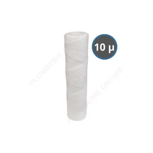 Cartouche filtrante bobinée 10 µ, Hauteur 25 cm Ø 50 / 27 mm - APIC Achetez Aujourd'hui