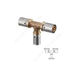 Té réduit Ø 26-20-26 mm multicouche à sertir - OVENTROP Meilleur Prix