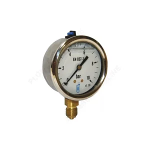 Usine Directe Manomètre radial 0 - 10 bar à bain de glycérine M 1/4" - DISTRILABO