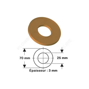 Acheter Direct Joint de chasse 70 x 25 x 3 mm - WATTS