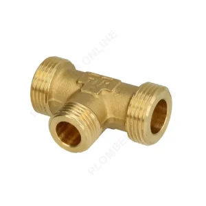 Achat Immédiat Té égal laiton mâle DN12 (1/2") à portées larges spécial inox annelé