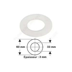 Authentique Joint de chasse 60 x 33 x 3 mm réf. 42310000 - GROHE