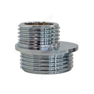 Remise Raccord excentré M 1/2" - M 3/4" déport 5 mm en laiton chromé - WATTS
