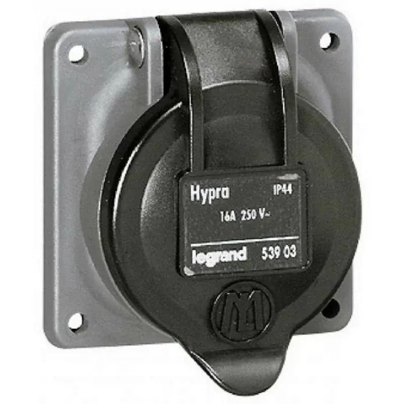 Réduction Legrand 053903 - Socle tableau Hypra - IP44 - 16A - 250 v~ - 2P+T - brochage dom