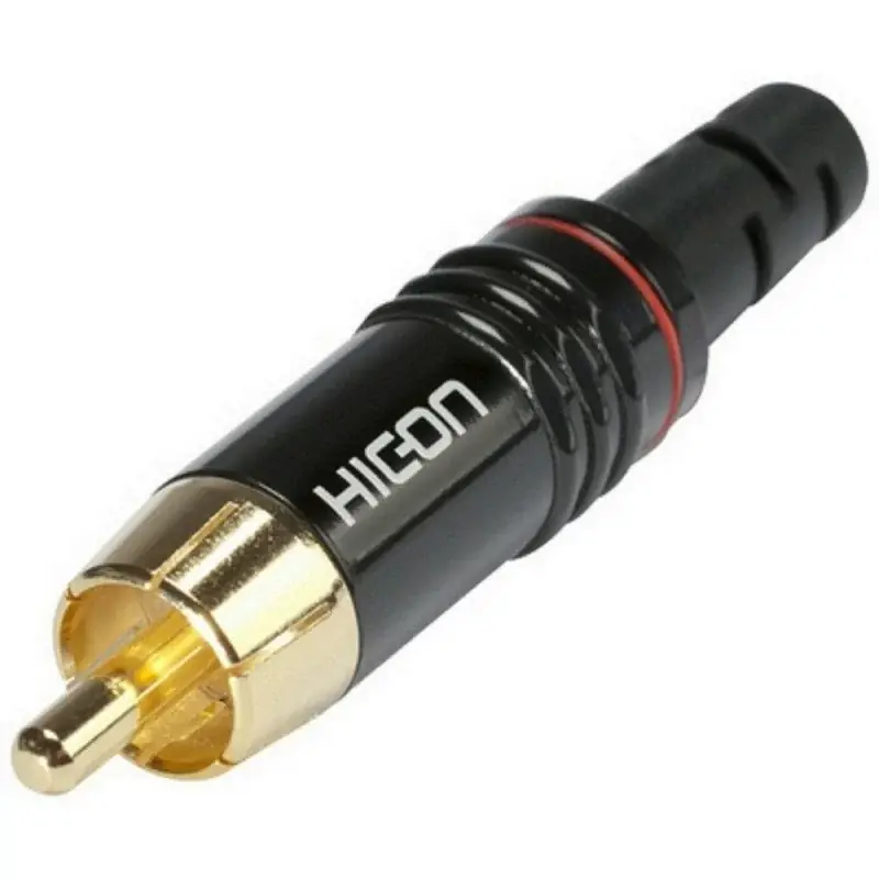 Réduction Hicon HI-CM06 - Fiche RCA haute qualité rouge