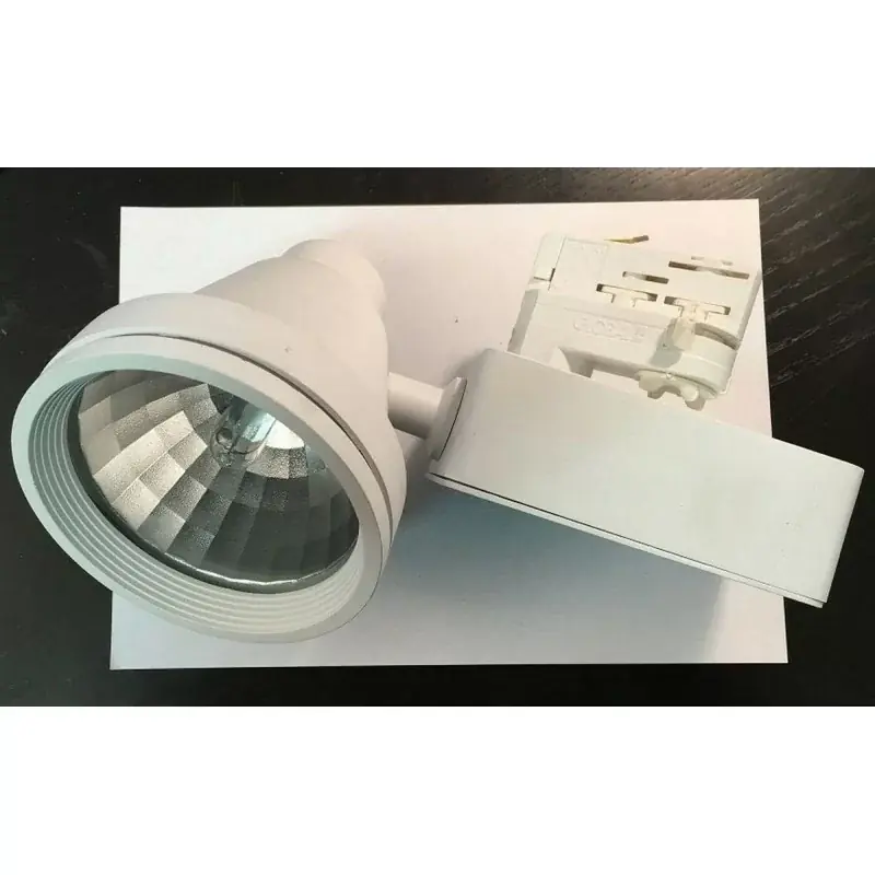 Spot pour rail Noa Aluminium Ampoule iodure - Blanc Promotion