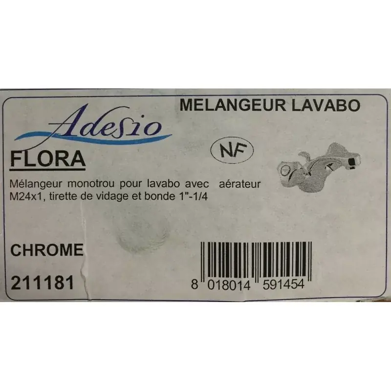 Solde Adesio 211181 - Mélangeur monotrou lavabo
