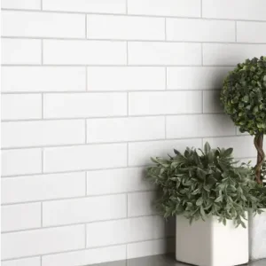 Acheter Direct Céramique murale Métro 2" X 8" blanche matte