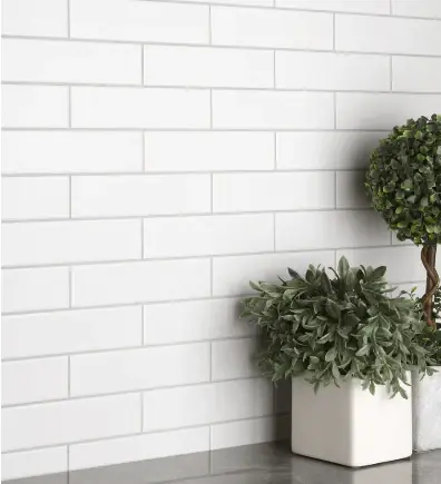 Acheter Direct Céramique murale Métro 2" X 8" blanche matte