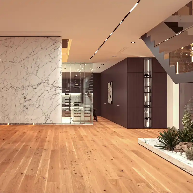 Plancher d‘ingénierie chêne blanc - Grade authentique - Naturel - 10 1/4" de largeur Vente Directe